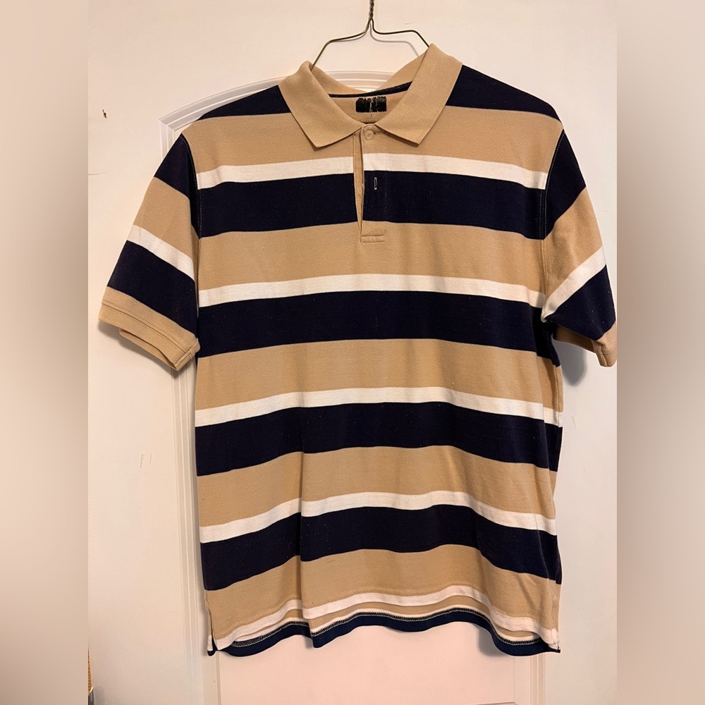 Vintage. Striped men’s polo. Size L
